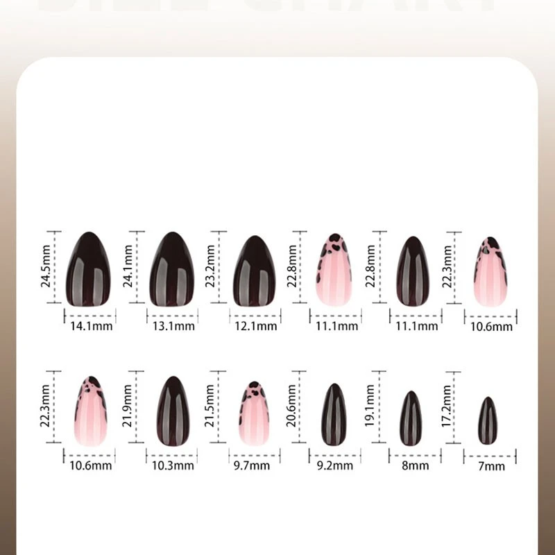 Black Leopard French Press On Nails suppliers