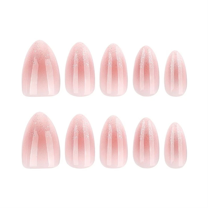 Pink Glitter Ombre Press On Nails high quality